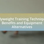 Bodyweight Training Techniques: Benefits and Equipment Alternatives