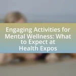 Engaging Activities for Mental Wellness: What to Expect at Health Expos