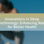 Innovations in Sleep Technology: Enhancing Rest for Better Health