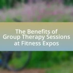 The Benefits of Group Therapy Sessions at Fitness Expos