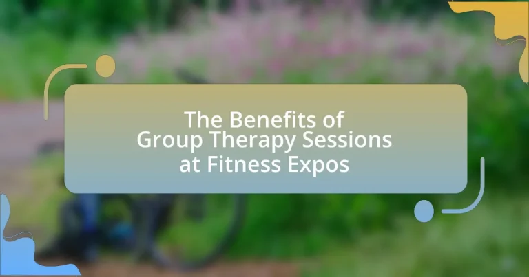 The Benefits of Group Therapy Sessions at Fitness Expos
