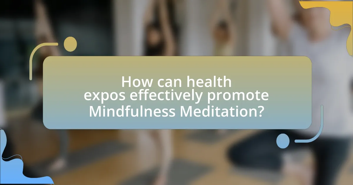 How can health expos effectively promote Mindfulness Meditation?