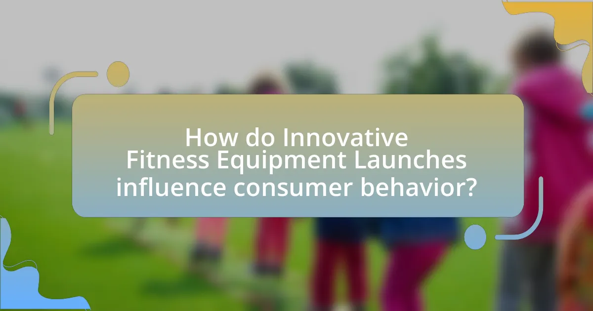 How do Innovative Fitness Equipment Launches influence consumer behavior?