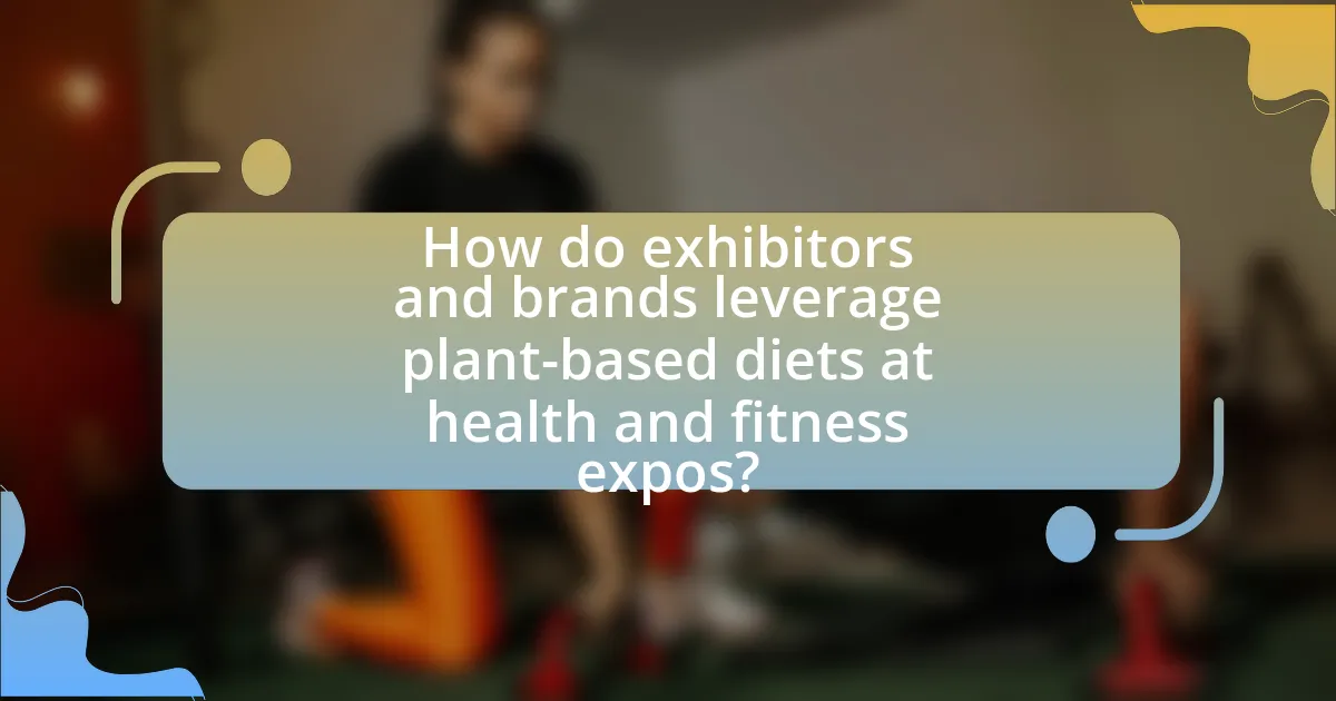 How do exhibitors and brands leverage plant-based diets at health and fitness expos?