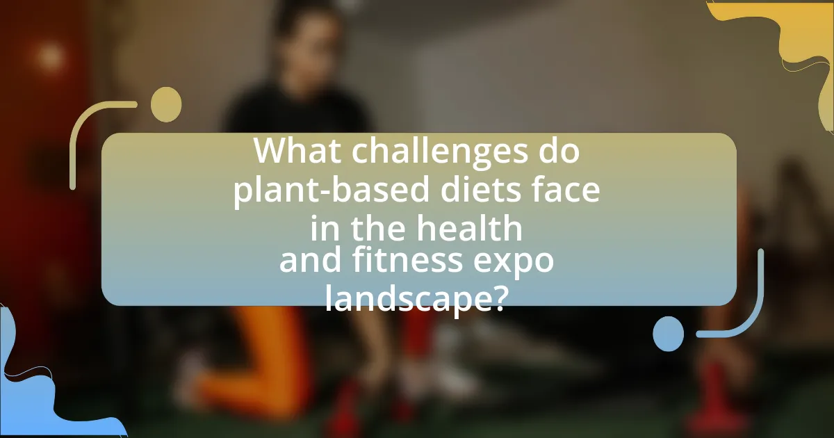 What challenges do plant-based diets face in the health and fitness expo landscape?