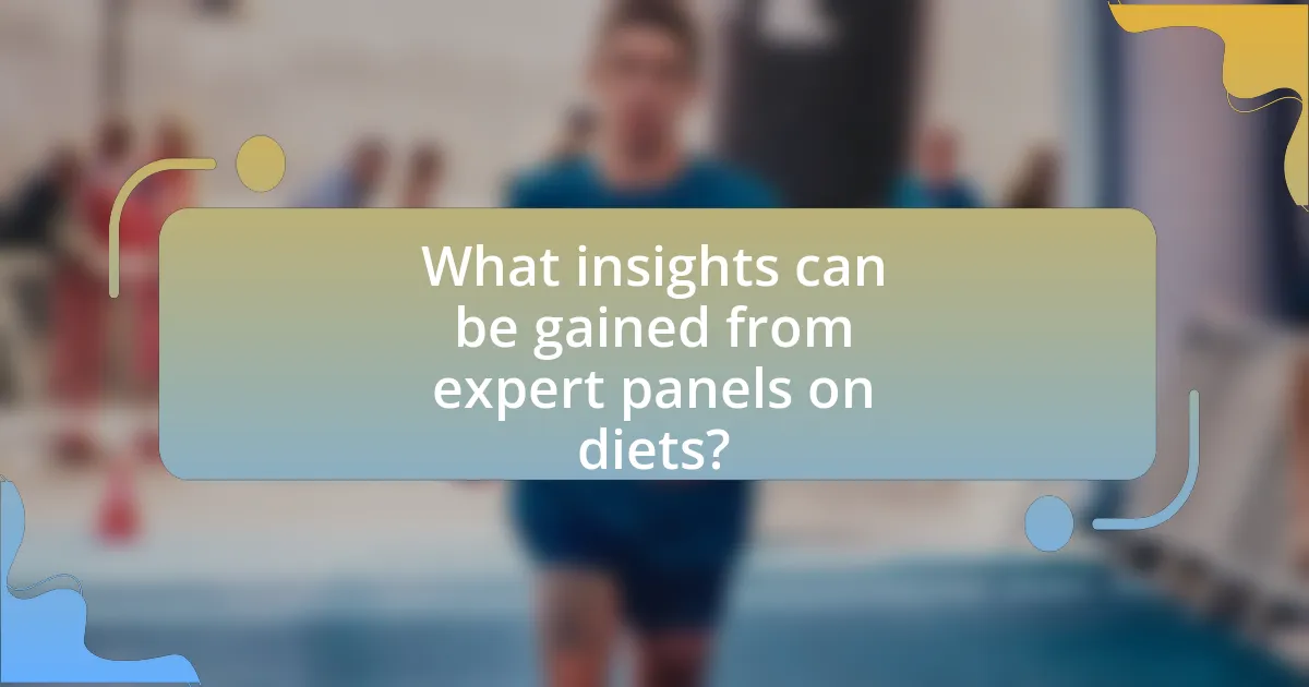 What insights can be gained from expert panels on diets?