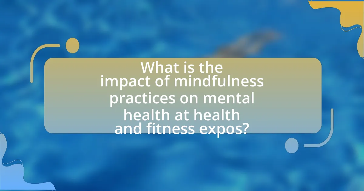 What is the impact of mindfulness practices on mental health at health and fitness expos?