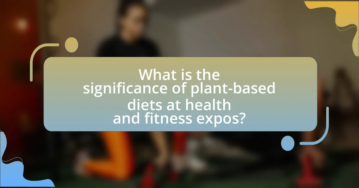 What is the significance of plant-based diets at health and fitness expos?