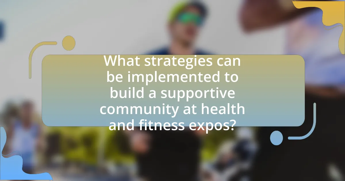 What strategies can be implemented to build a supportive community at health and fitness expos?